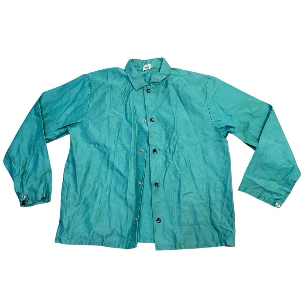 Itex Banox FR3 Men’s L Green Welding Jacket USA Shop Fabrication Pipe Steel